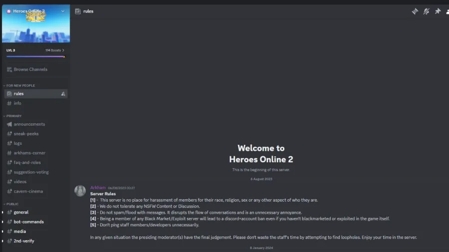 Heroes online 2 trello link discord server pro game guides