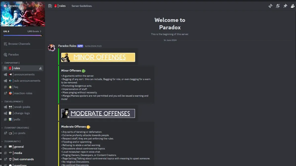 Roblox Paradox Discord