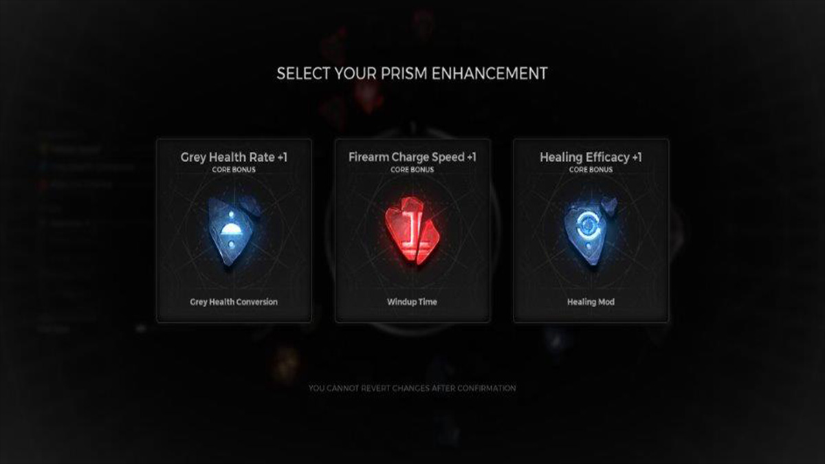 Remnant 2 Prism System enhancement menu