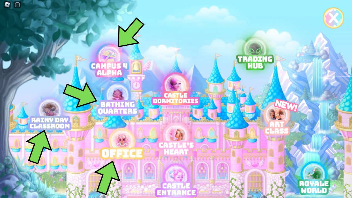 All Candy Bowl location in Royale High