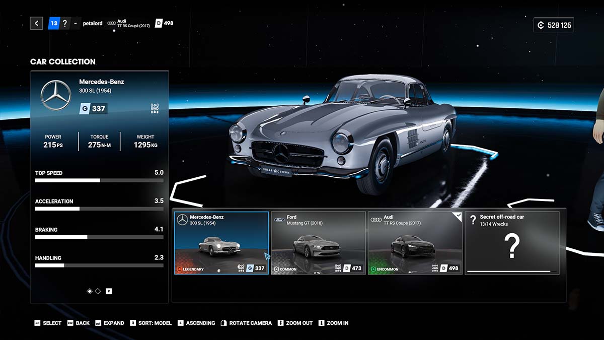 Test Drive Unlimited Solar Crown Mercedez Benz 300 SL 1954