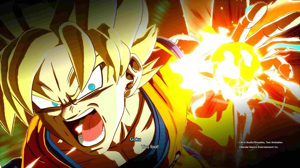 Super Saiyan Goku's Angry Kamehameha in Dragon Ball Sparking Zero.