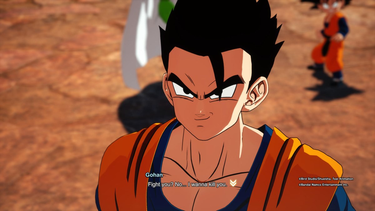 Gohan about to face Buu in Dragon Ball Sparking Zero.