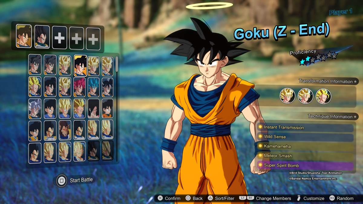 Goku's many transformations in Dragon Ball Sparking Zero.