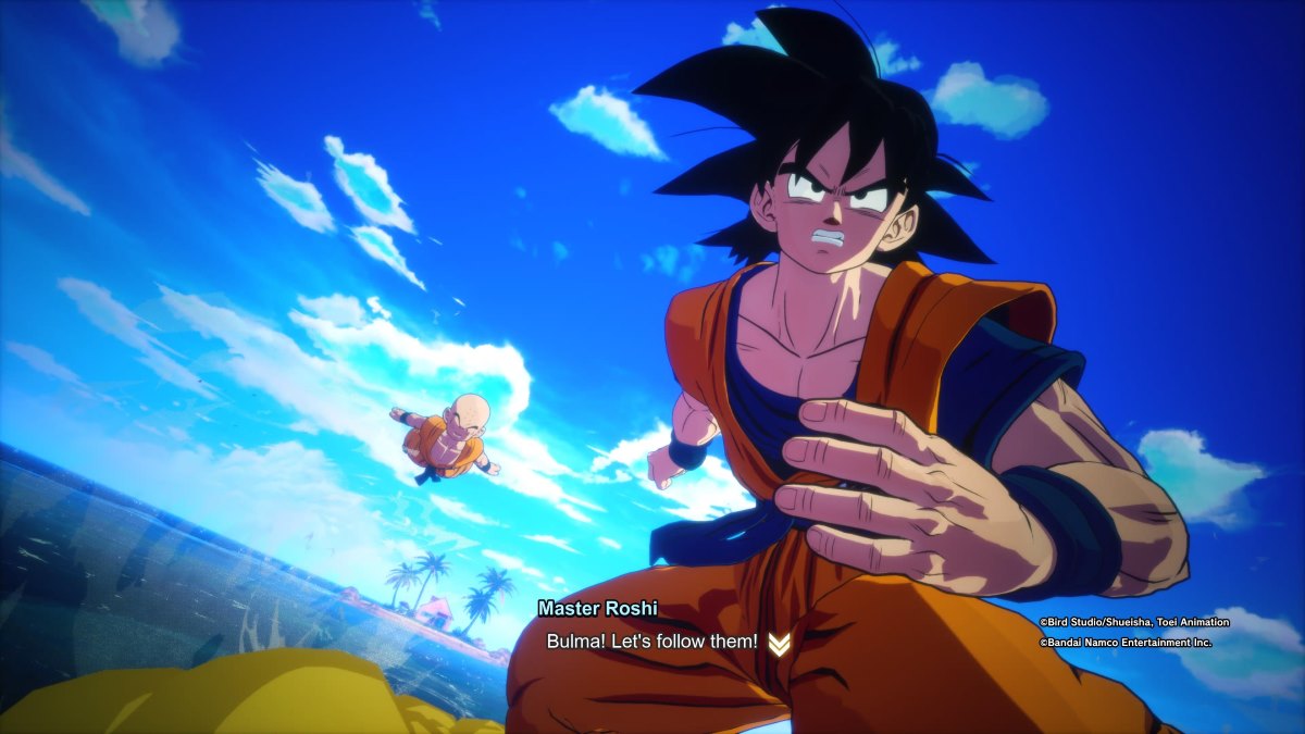 Goku and Krillin off to battle in Dragon Ball Sparking Zero.