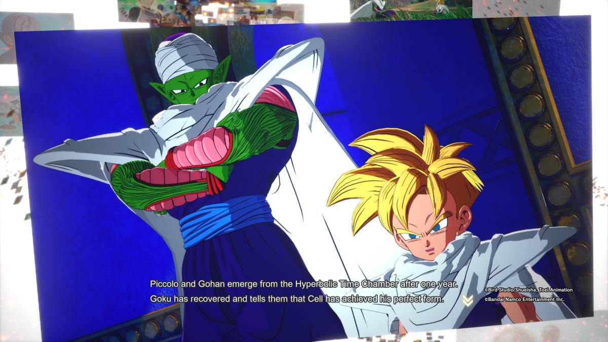 Piccolo training Gohan in Dragon Ball Sparking Zero.