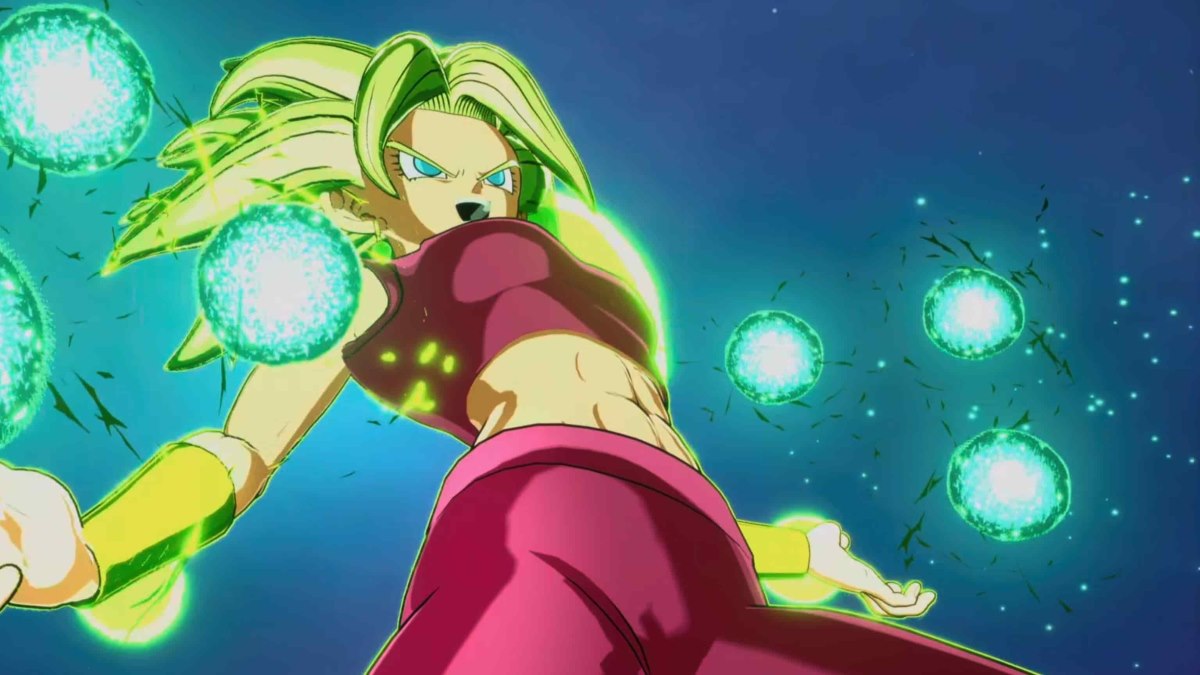 Super Saiyan Kefla doing her Super Move. Dragon Ball Sparking Zero