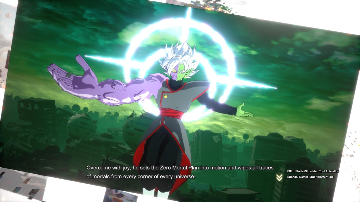 Zamasu claiming victory in Dragon Ball Sparking Zero.