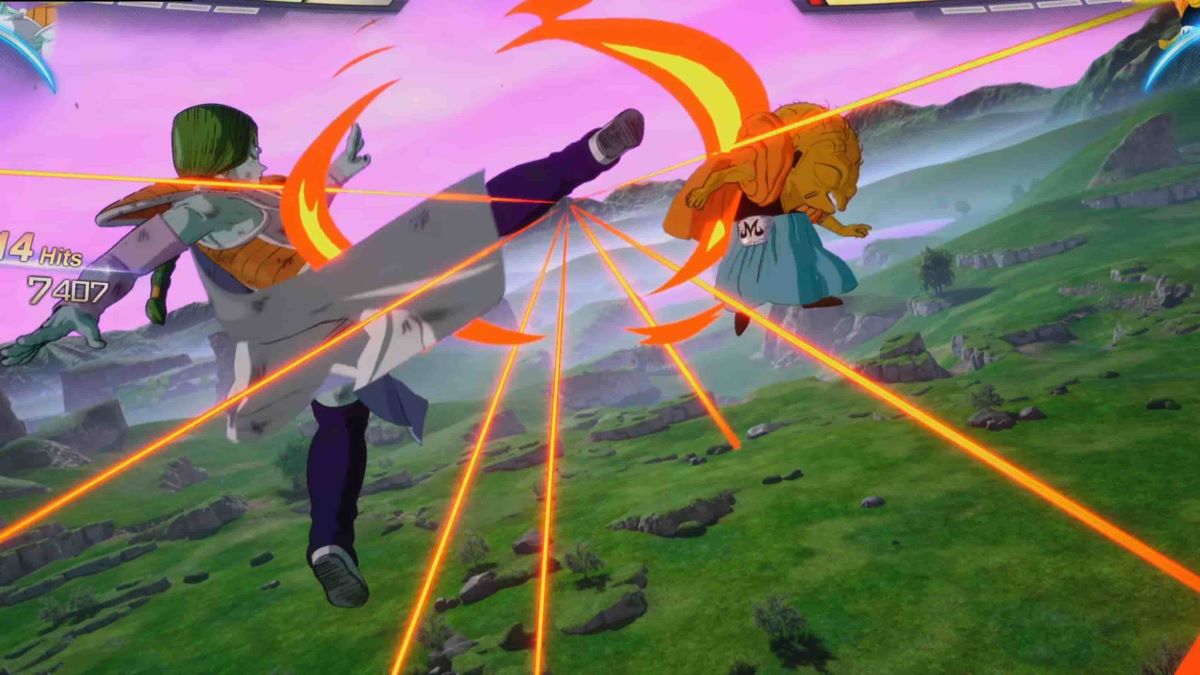 Zarbon landing a rush attack in Dragon Ball Sparking Zero.