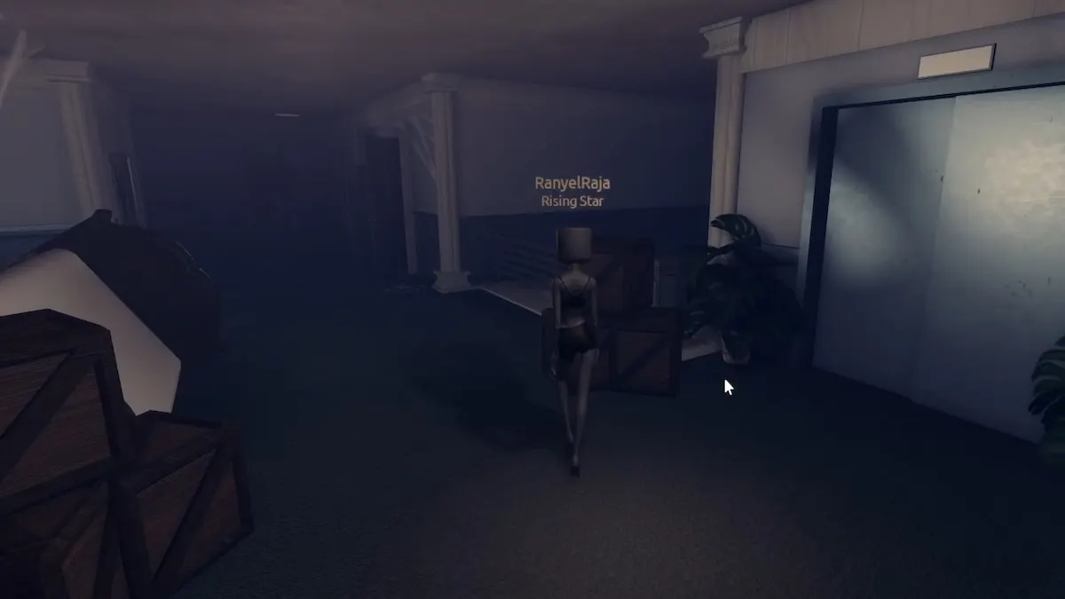 A player exploring the Hospital in DTI