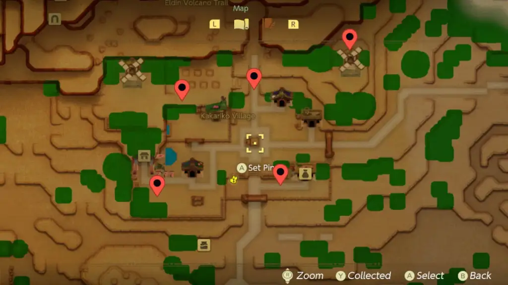 The location of every Cucco in Echoes of Wisdom's Cuccos on the Loose quest