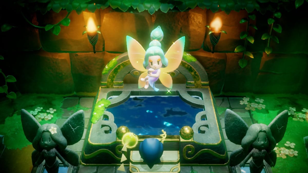 The Great Fairy at the Lake Hylia Fairy Fountain in Legend of Zelda: Echoes of Wisdom