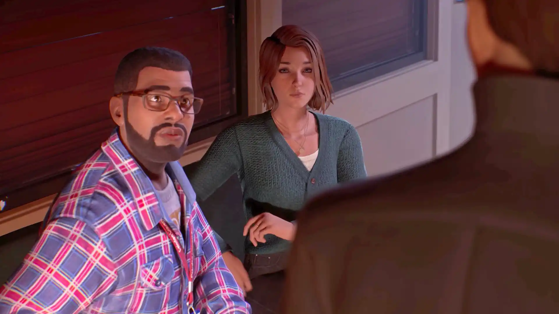 Max and Moses looking at Alderman in Life Is Strange Double Exposure