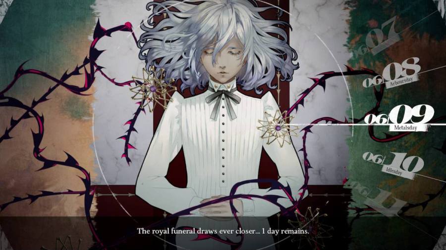 The calendar in Metaphor: ReFantazio.