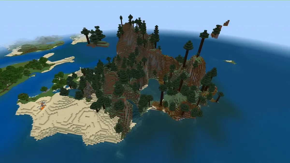 A Taiga Island in Minecraft