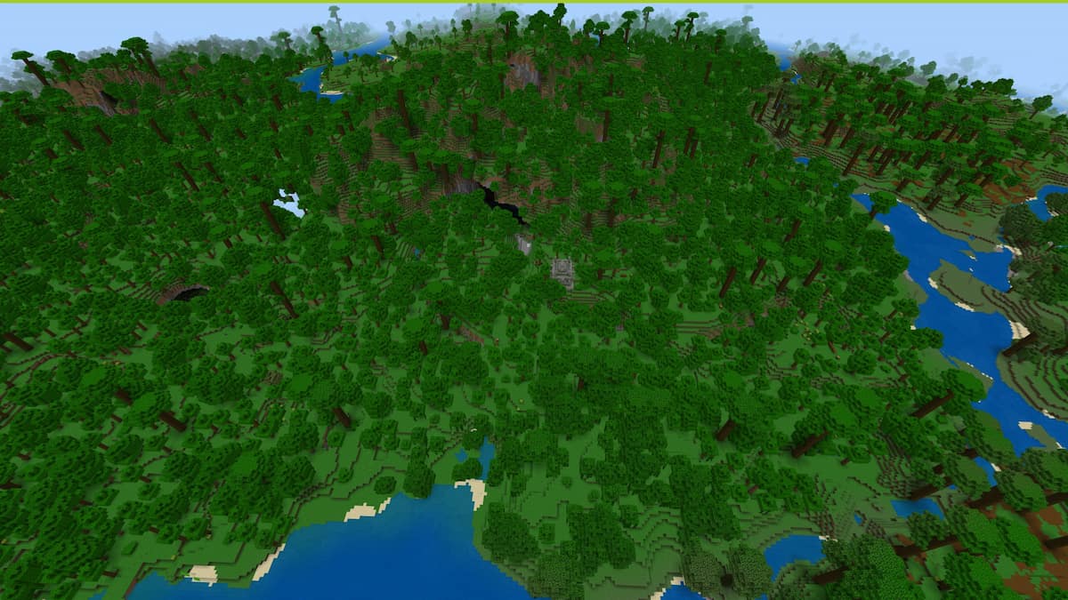 A huge Jungle in Minecraft