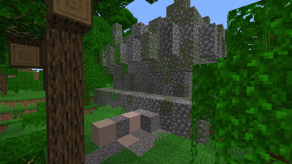 A Jungle Temple with a Trail Ruins in Minecraft