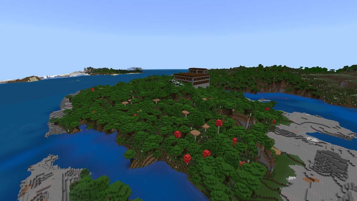 A Woodland Mansion near Spawn in Minecraft