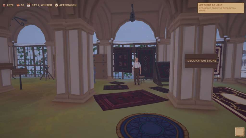 The decoration store in Old Market Simulator.