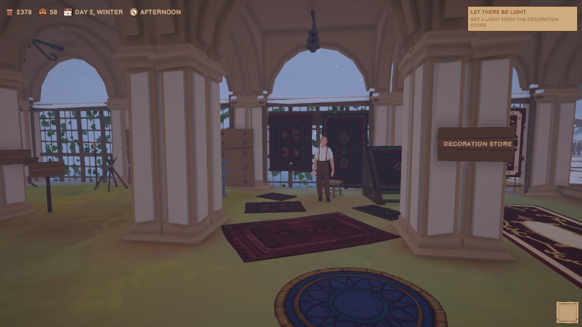 The decorative store in Old Market Simulator.