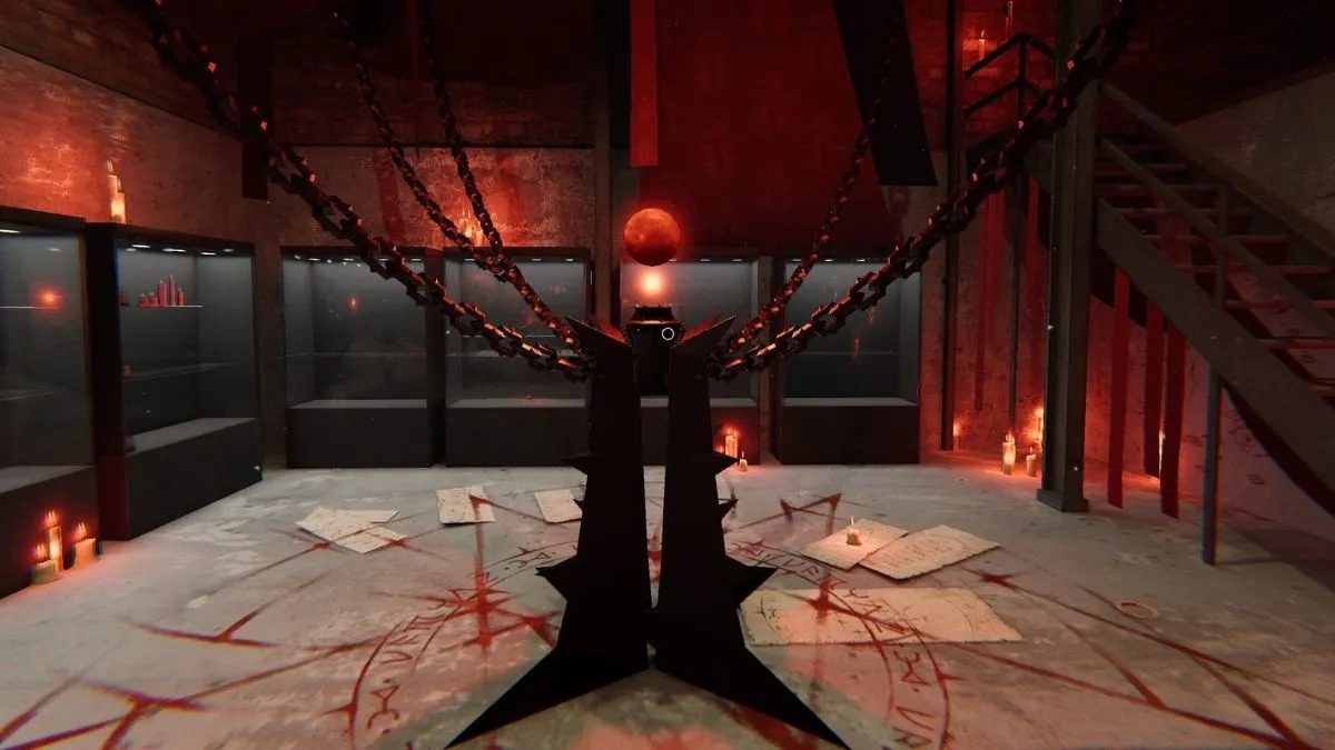 Blood Altar in Warehouse of Phasmophobia.