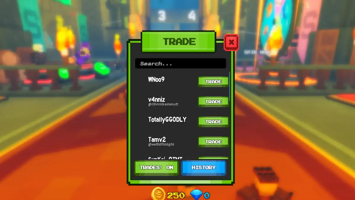 The Trading Window in Pixel Tower Defense