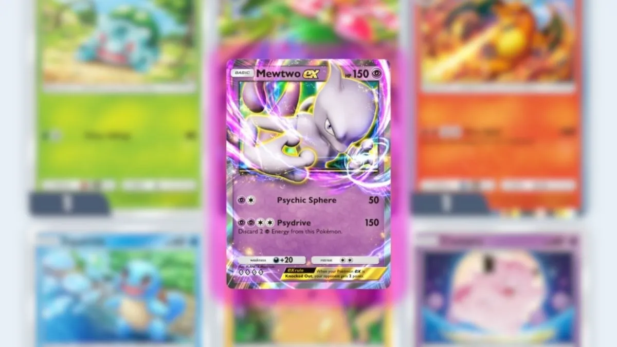 Mewtwo EX in Pokemon TCG Pocket.