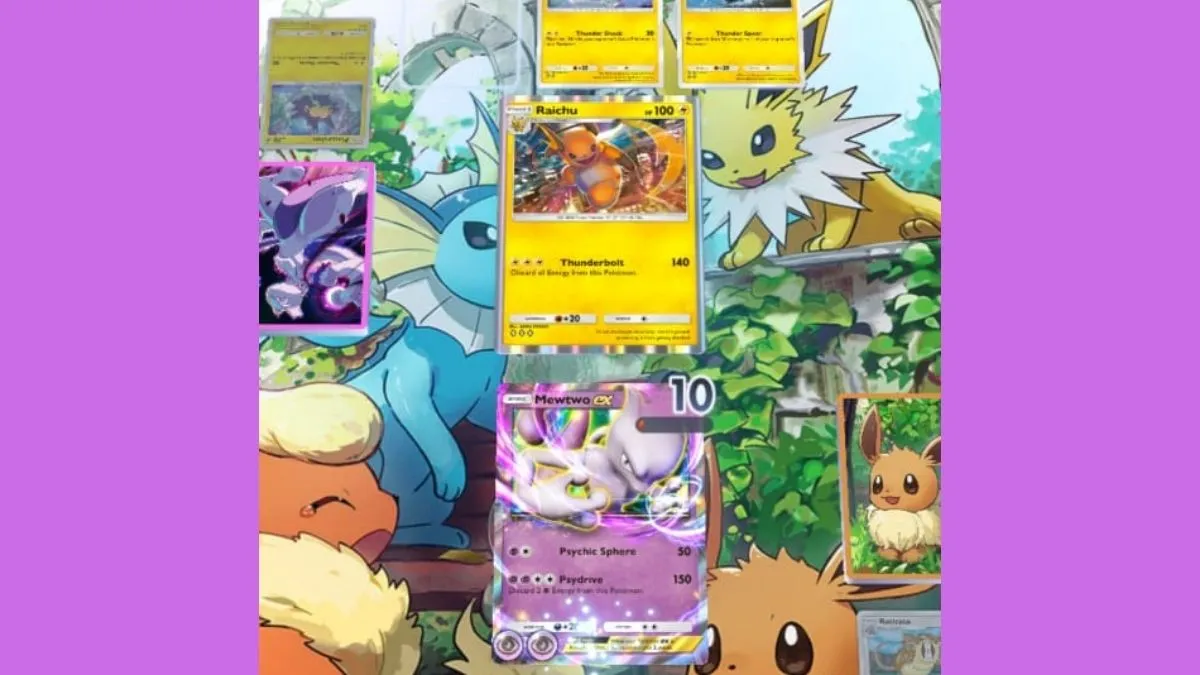 Mewtwo EX vs. Raichu in Pokemon TCG Pocket