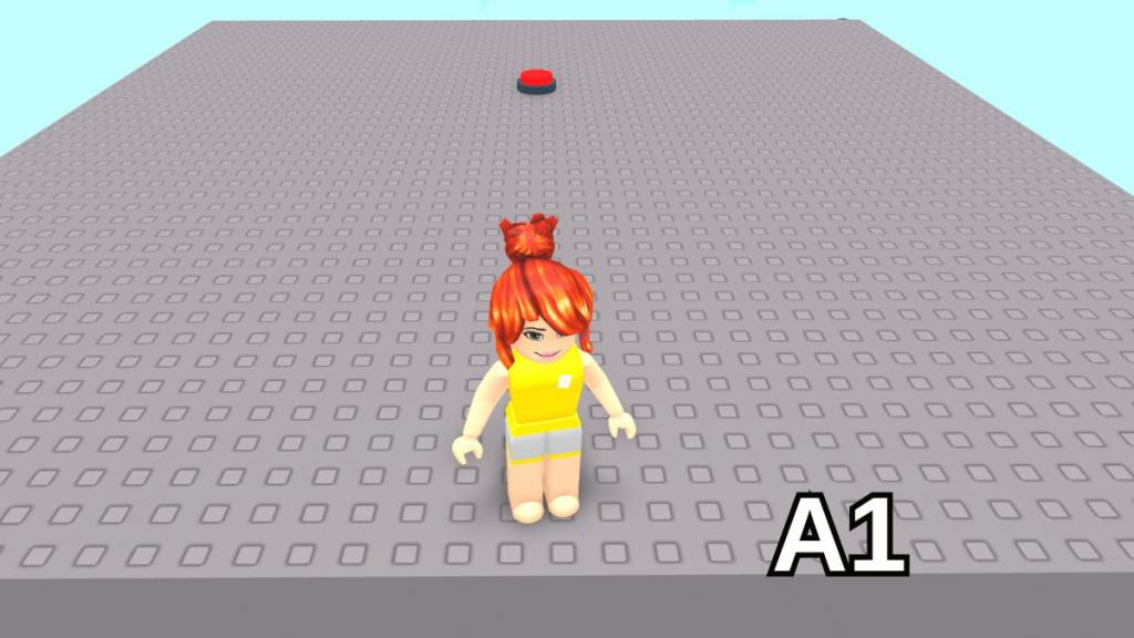 Getting the Stage One button in the Easy version of World One in Roblox Find Buttons