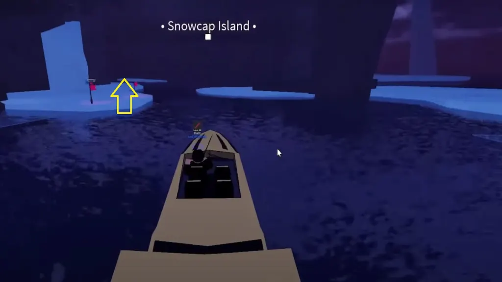 The Snowcap Island in Roblox Fisch