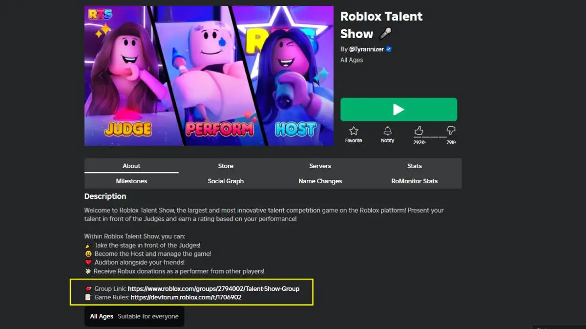 How to get Rep in Roblox Talent Show