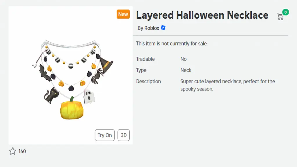 A outfit item in Roblox