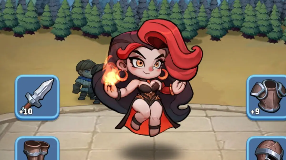 The Pyromancer hero in Top Heroes