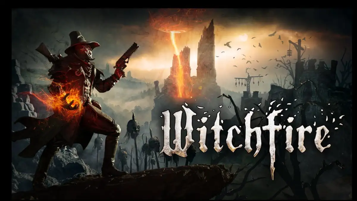 Witchfire keyart and logo.