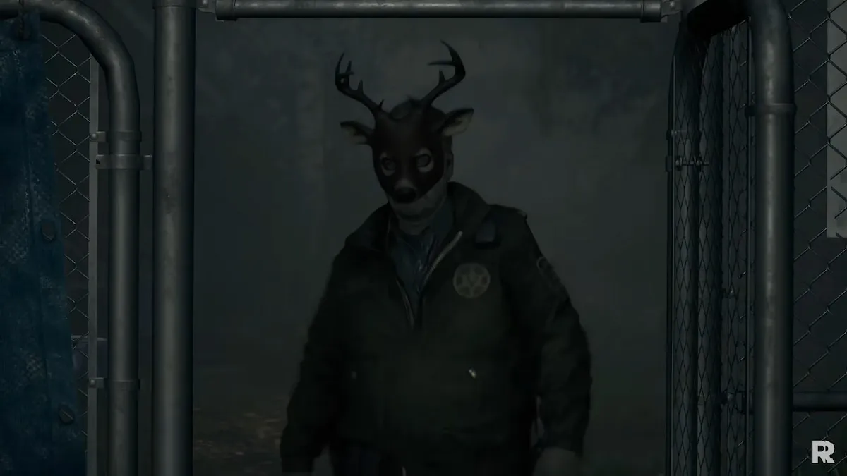 Officer in a deer mask in Alan Wake 2.