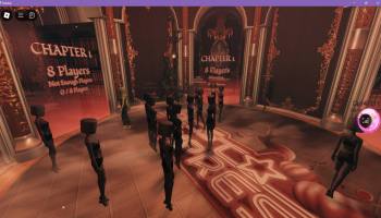The quest area for the Lana lore three-part quest from Dress to Impress' Halloween update on Roblox.