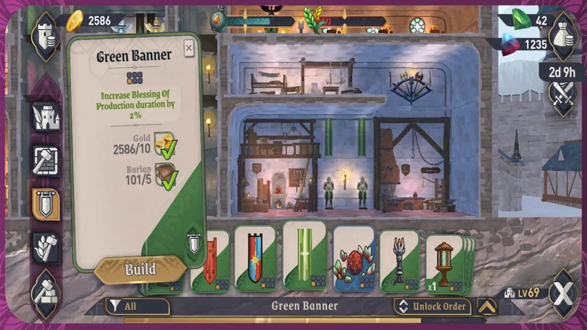 Green Banner in The Elder Scrolls: Castles.