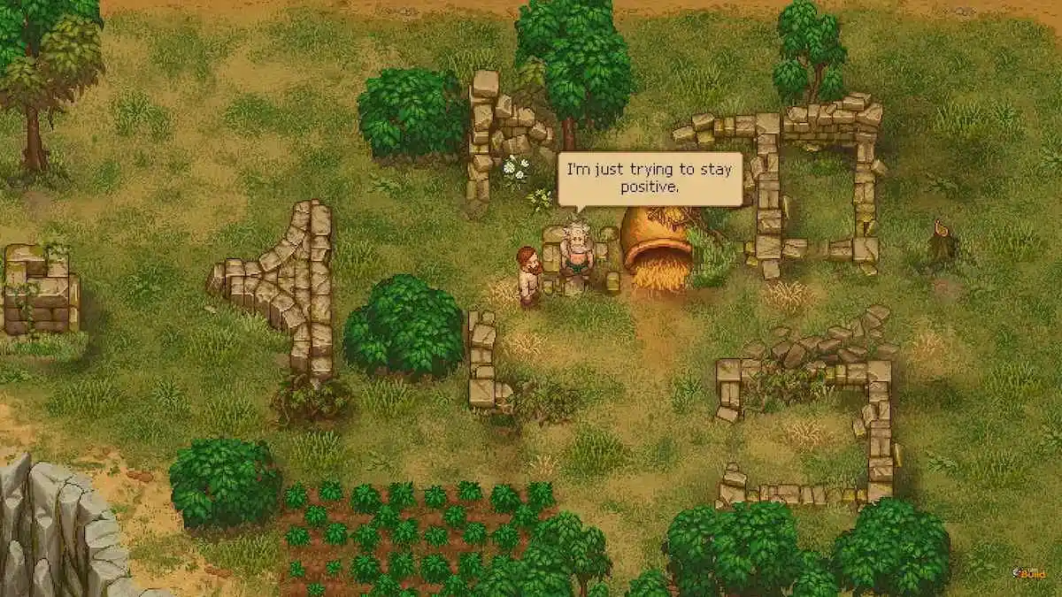 Talking to the old man in Graveyard Keeper.