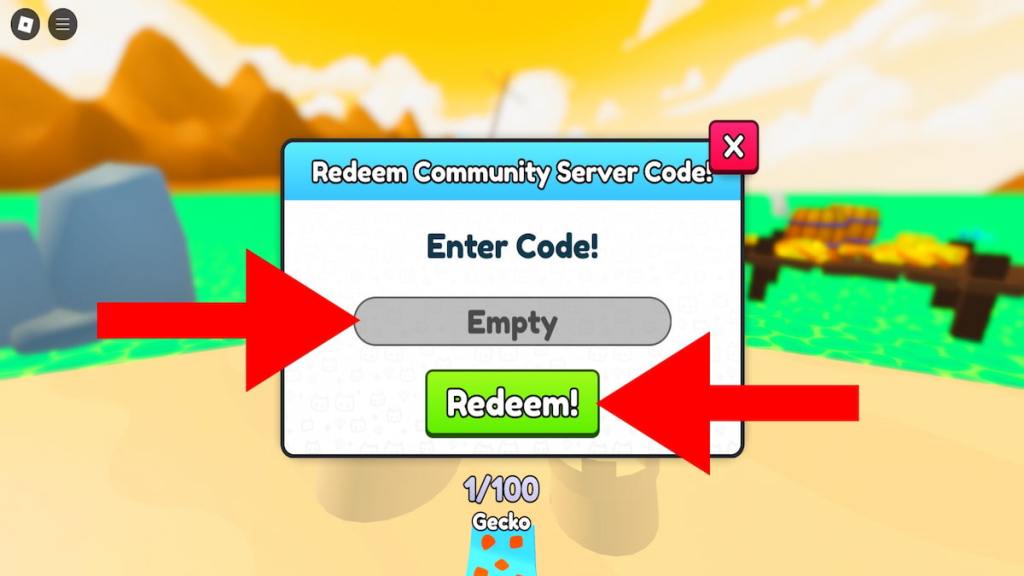 How to redeem Pets Go Modded codes Step 3