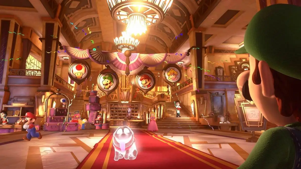 The hotel in Luigi's Mansion 3.