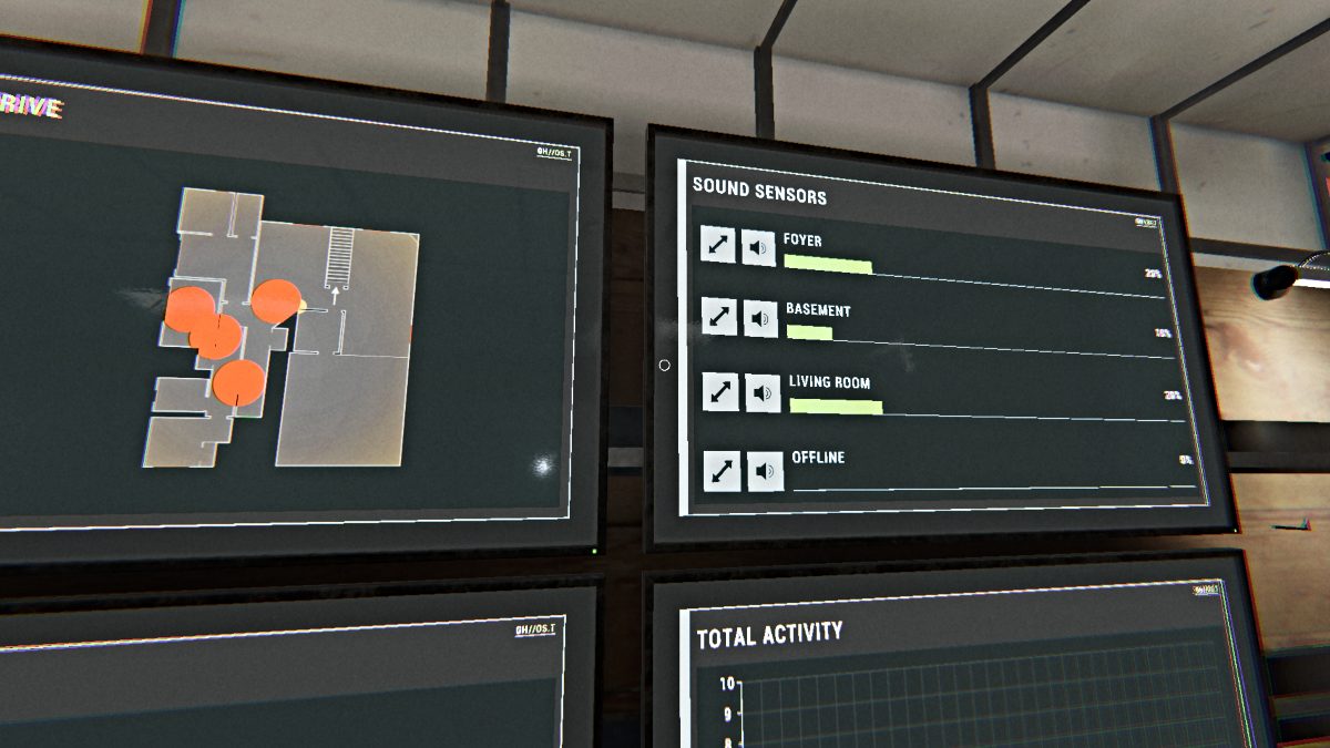 Sound Sensor tracking screen in Phasmophobia