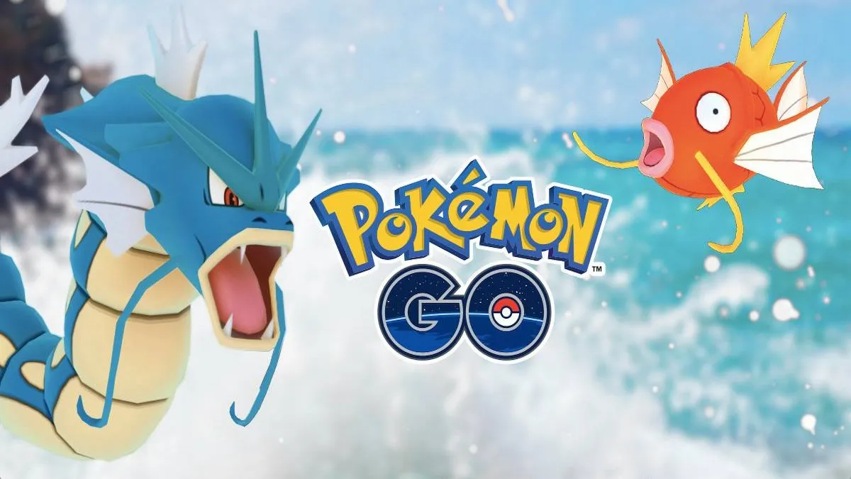 Gyarados and Magikarp in Pokemon GO.