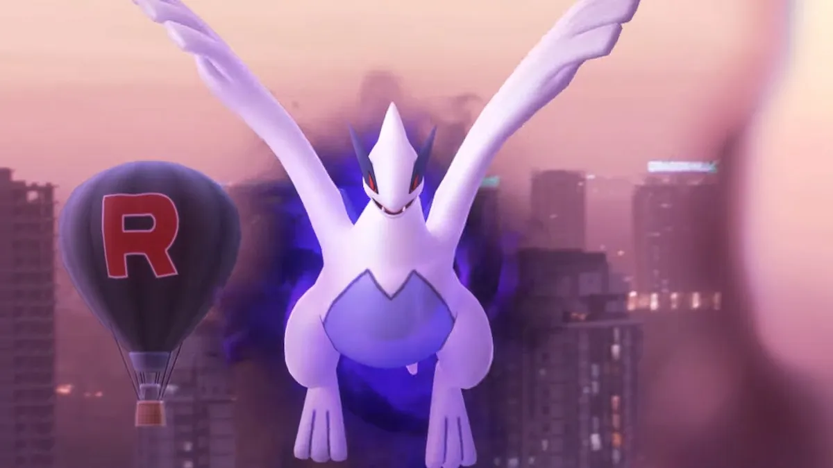 Rocket-controlled Lugia from Pokemon GO.