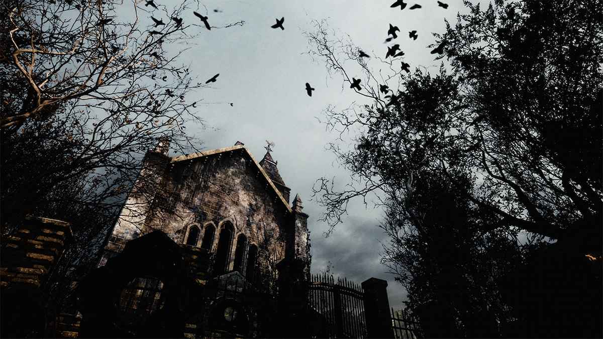 Church and graveyard in Resident Evil 4.