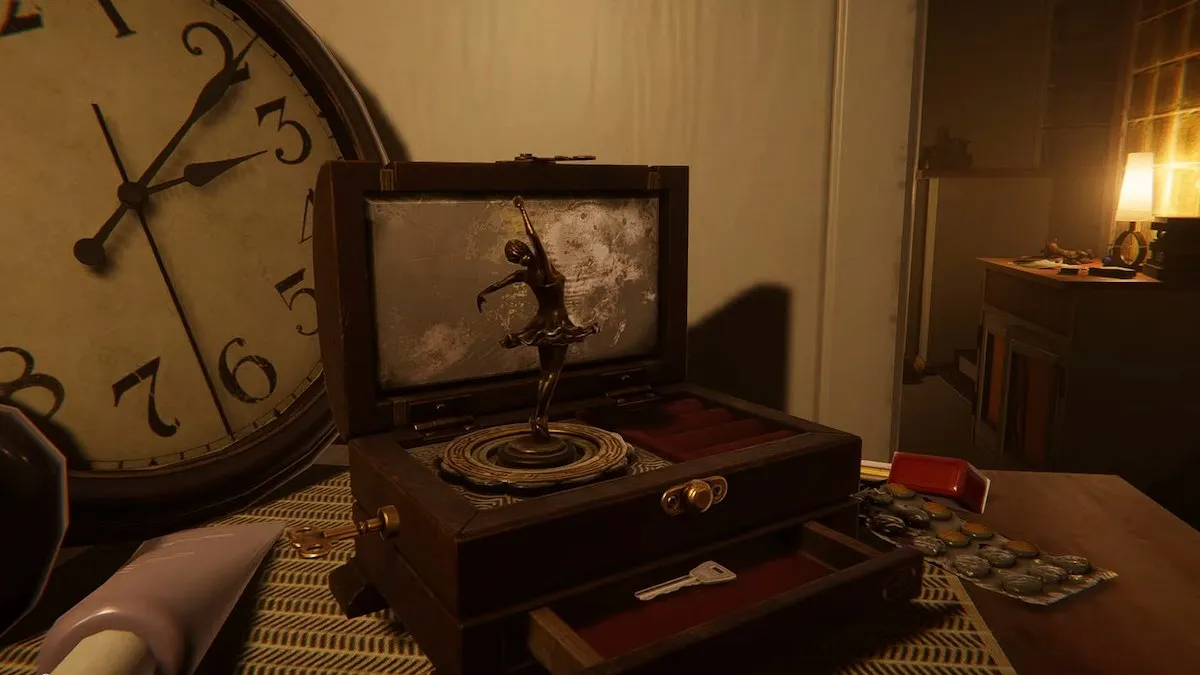 The key hidden in the music box in Reveil.