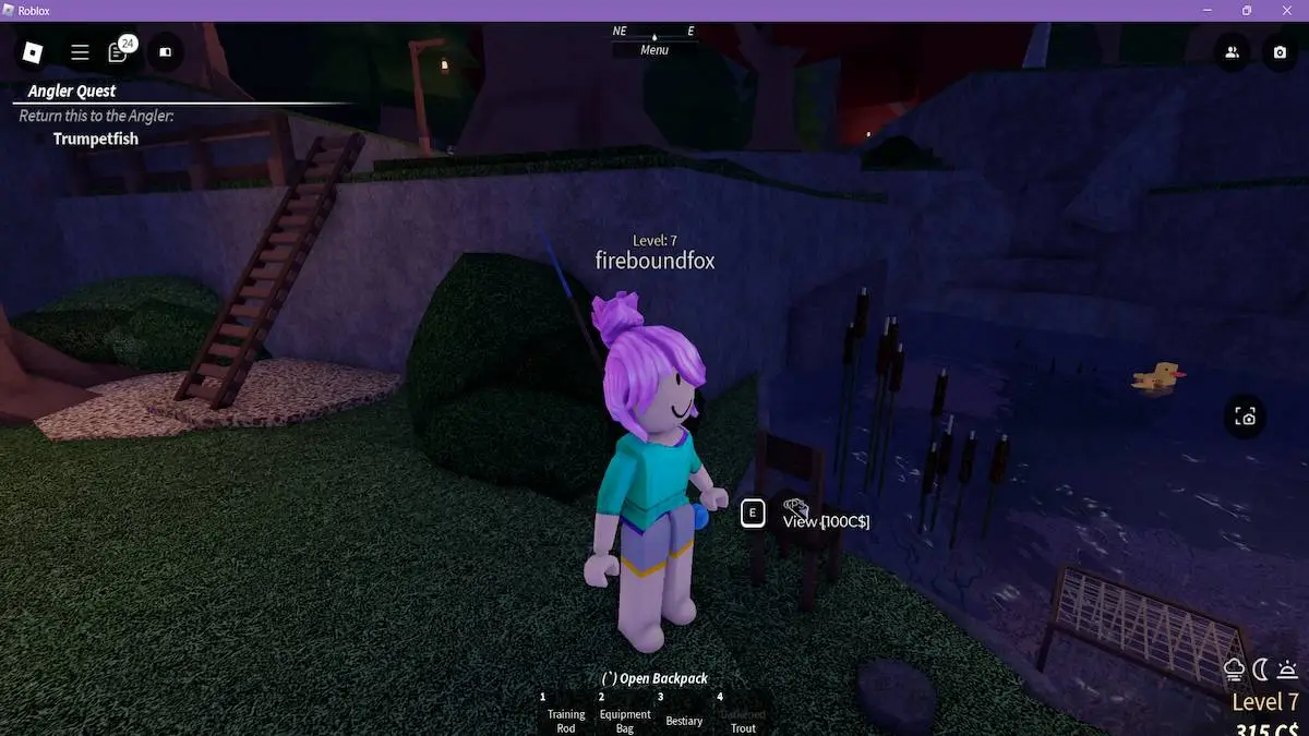 GPS location in Fisch on Roblox.