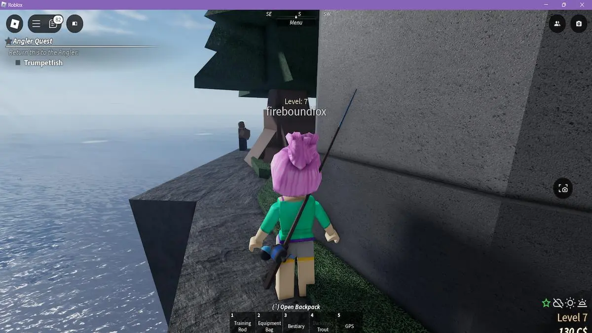 Finding the Lantern Keeper in the day in Fisch on Roblox.