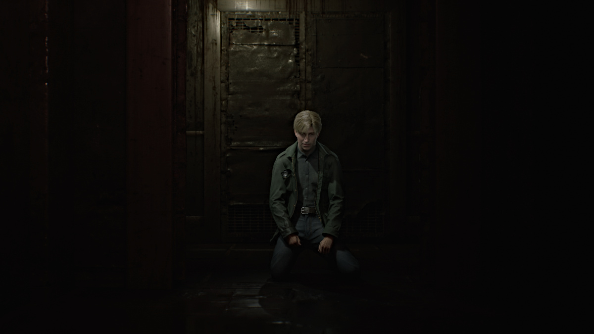 James in an elevator in Silent Hill 2 Remake