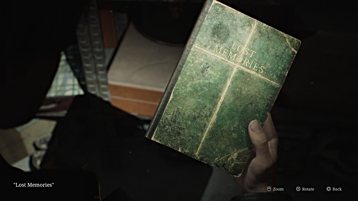 Lost Memories book in Silent Hill 2 Remake