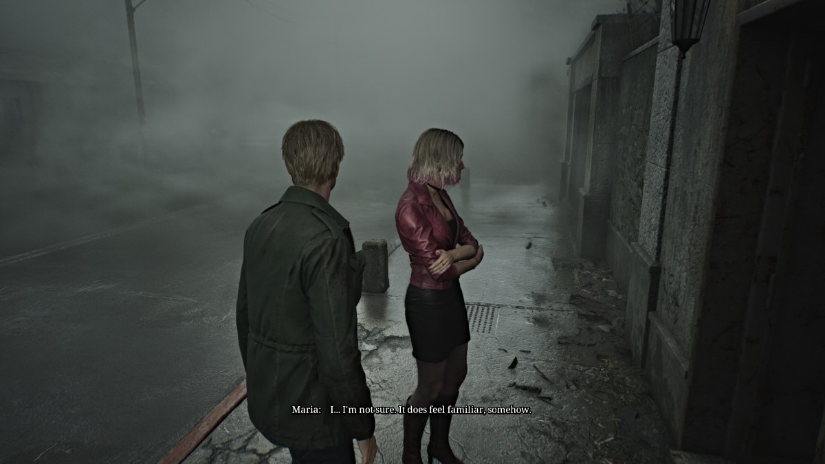 Maria outside Baldwin Mansion in Silent Hill 2 Remake